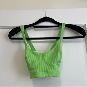 Year of Ours Neon Green Sports Bra Sz S